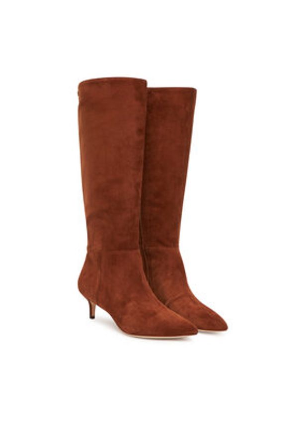 Lauren Ralph Lauren - LAUREN RALPH LAUREN Kozaki 802967811003 Brązowy. Kolor: brązowy. Materiał: skóra, zamsz