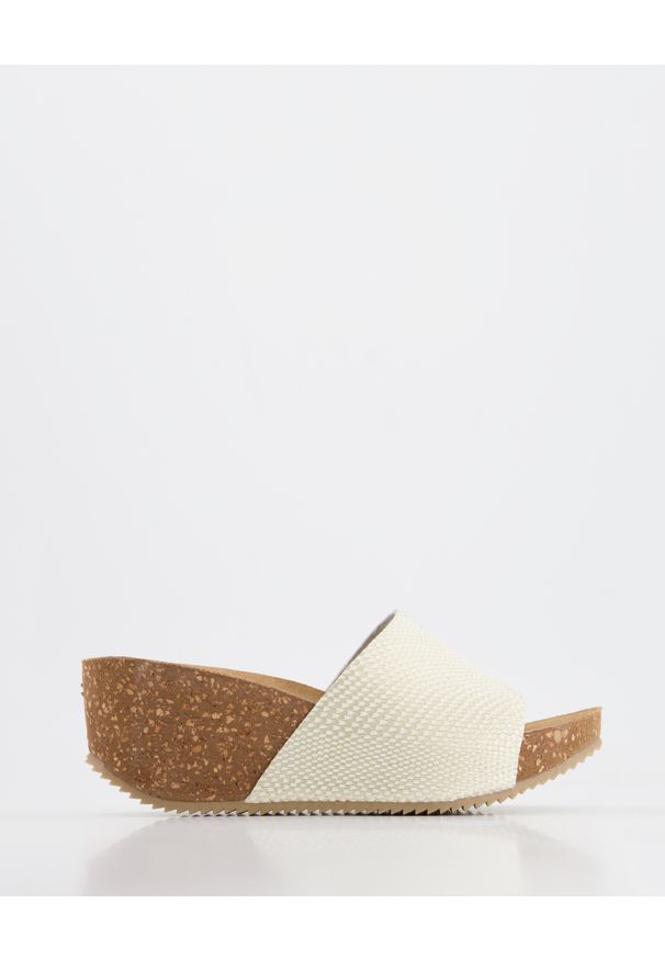 Venezia - KLAPKI NA KOTURNIE 5717 AND PLATINO. Materiał: skóra, syntetyk, zamsz. Obcas: na koturnie