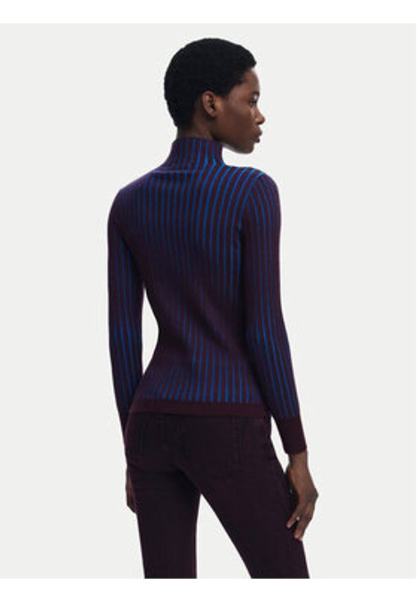 Desigual Golf Barrow 25WWJF18 Niebieski Slim Fit. Typ kołnierza: golf. Kolor: niebieski. Materiał: syntetyk