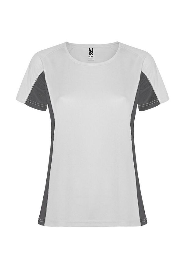 ROLY - T-shirt Damski Z Krótkim Rękawem Sportowy Shanghai. Kolor: szary, wielokolorowy, biały. Długość rękawa: krótki rękaw. Długość: krótkie. Sport: joga i pilates