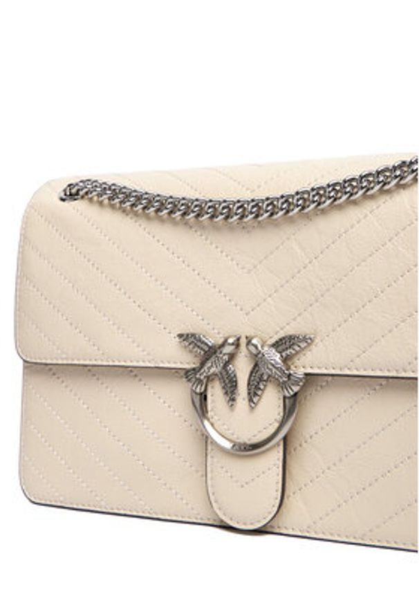 Pinko - PINKO Torebka Love One Light Classic AI 25-26 PLTT 106174 A2JC Beżowy. Kolor: beżowy. Materiał: skórzane