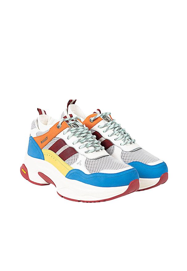 Bally Sneakersy "Viber-T" | 6231245 | Viber-T | Mężczyzna | Biały, Żółty, Niebieski, Szary, Wielokolorowy, Pomarańczowy, Bordowy. Zapięcie: zamek. Kolor: biały, wielokolorowy, szary, niebieski, pomarańczowy, żółty, czerwony. Materiał: tkanina, skóra