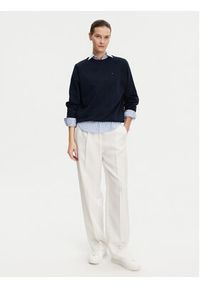 TOMMY HILFIGER - Tommy Hilfiger Bluza UW0UW05771 Granatowy Regular Fit. Kolor: niebieski. Materiał: bawełna