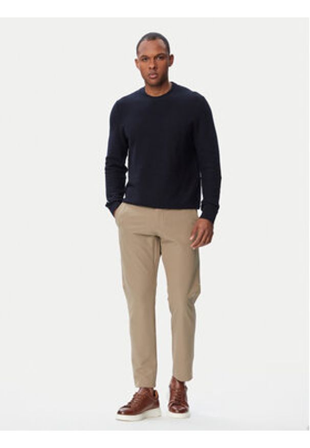 BOSS Sweter H-Lofranco 50565565 Granatowy Regular Fit. Kolor: niebieski. Materiał: bawełna