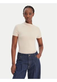 Guess Bluzka W6RP16 KD012 Beżowy Regular Fit. Kolor: beżowy. Materiał: syntetyk #1