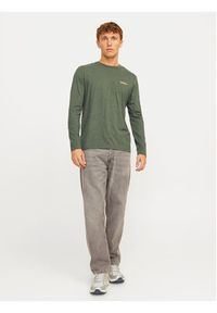 Jack & Jones - Jack&Jones Longsleeve Alvis 12259735 Zielony Standard Fit. Kolor: zielony. Materiał: bawełna. Długość rękawa: długi rękaw