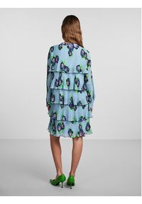 YAS Sukienka codzienna 26029332 Niebieski Regular Fit. Okazja: na co dzień. Kolor: niebieski. Materiał: syntetyk. Typ sukienki: proste. Styl: casual #5