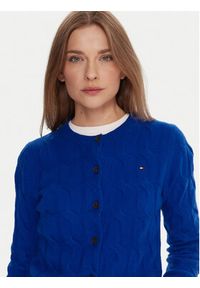 TOMMY HILFIGER - Tommy Hilfiger Kardigan WW0WW47463 Niebieski Regular Fit. Kolor: niebieski. Materiał: wełna #2