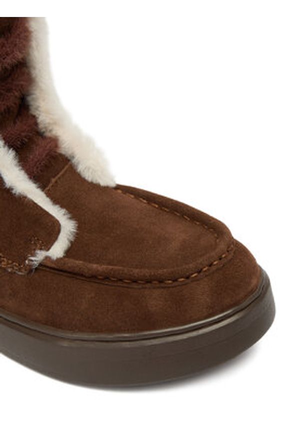 TwinSet - TWINSET Botki 252TGT01C Brązowy. Kolor: brązowy. Materiał: zamsz, skóra