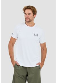 EA7 Emporio Armani - EA7 Biały męski t-shirt Ventus 7, Rozmiar XL. Kolor: biały