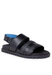 TOMMY HILFIGER - Tommy Hilfiger Sandały Elevated Th Buckle Lth Sandal FM0FM05007 Czarny. Kolor: czarny. Materiał: skóra #3