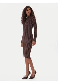 Fracomina Sukienka dzianinowa FJ25WD5006K463Q7 Brązowy Slim Fit. Kolor: brązowy. Materiał: syntetyk #5