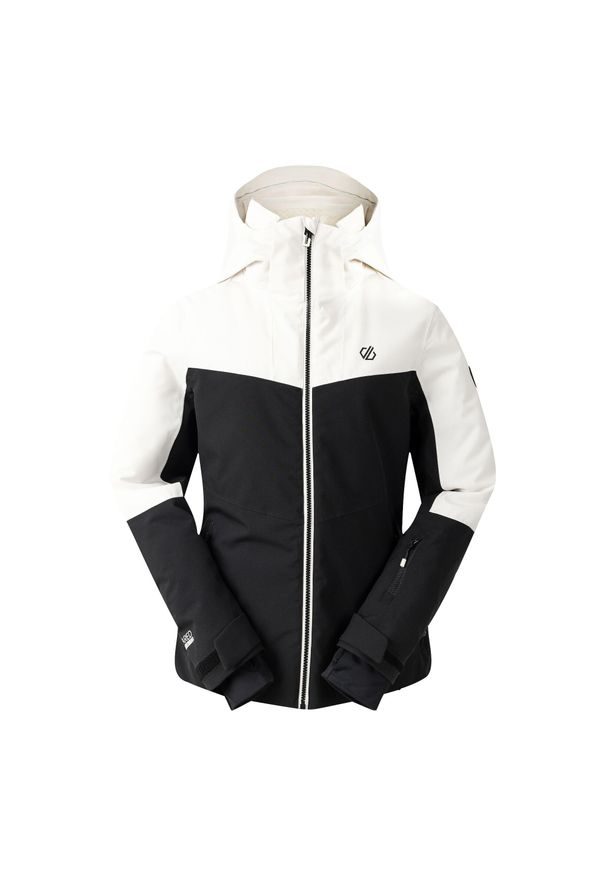 DARE 2B - Wodoodporna Kurtka Narciarska Iced Dla Kobiet. Kolor: czarny, wielokolorowy, biały. Sezon: zima. Sport: narciarstwo