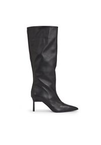 Calvin Klein Kozaki Geo Stiletto Knee Boot 70 HW0HW01691 Czarny. Kolor: czarny
