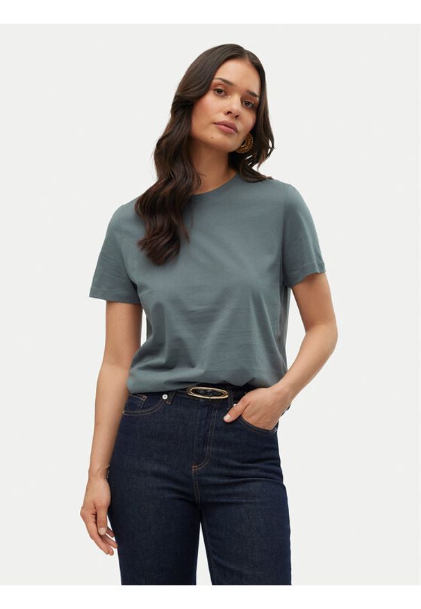 Vero Moda T-Shirt Paulina 10316991 Zielony Regular Fit. Kolor: zielony. Materiał: bawełna