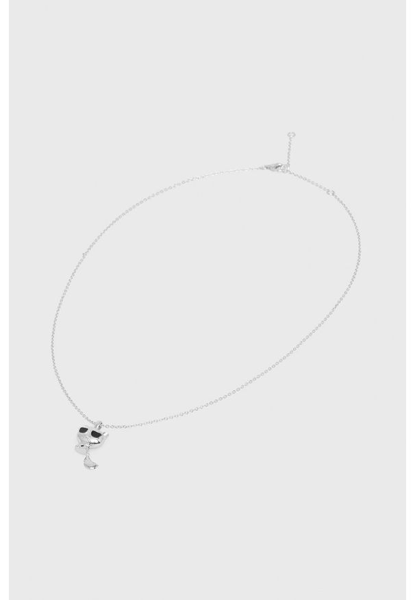 Karl Lagerfeld naszyjnik srebrny 220W3914. Materiał: srebrne. Kolor: srebrny