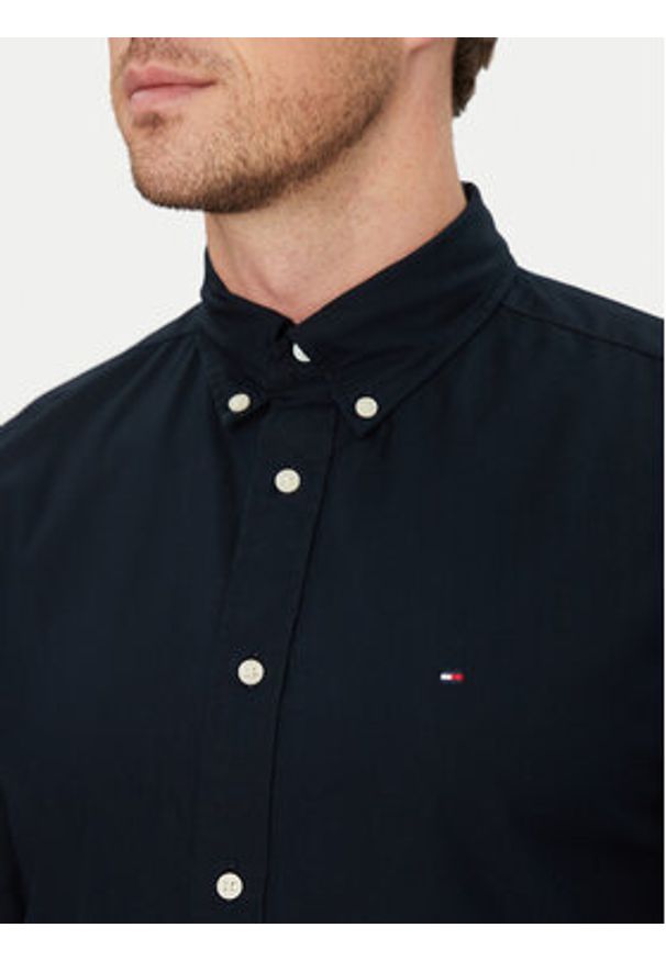 TOMMY HILFIGER - Tommy Hilfiger Koszula Core Flex MW0MW39988 Granatowy Regular Fit. Kolor: niebieski. Materiał: bawełna