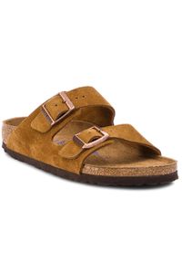 Klapki Birkenstock Arizona Bs 1009527 Mink. Kolor: brązowy. Materiał: zamsz, skóra