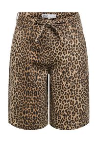 only - ONLY Szorty jeansowe Naomi 15351037 Brązowy Regular Fit. Kolor: brązowy. Materiał: bawełna #3