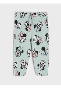 Sinsay - Spodnie polarowe Myszka Minnie - zielony. Kolor: zielony. Materiał: polar. Długość: długie. Wzór: motyw z bajki #1