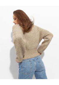 JOANNA MUZYK - Beżowy sweter Laura. Kolor: beżowy. Materiał: dzianina, prążkowany #2