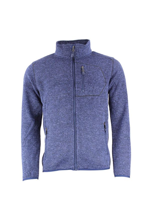 PEAK MOUNTAIN - Polar zapinany na zamek błyskawiczny Peak Mountain Capino. Typ kołnierza: kołnierzyk stójkowy. Kolor: niebieski. Materiał: polar. Sezon: zima. Styl: wakacyjny