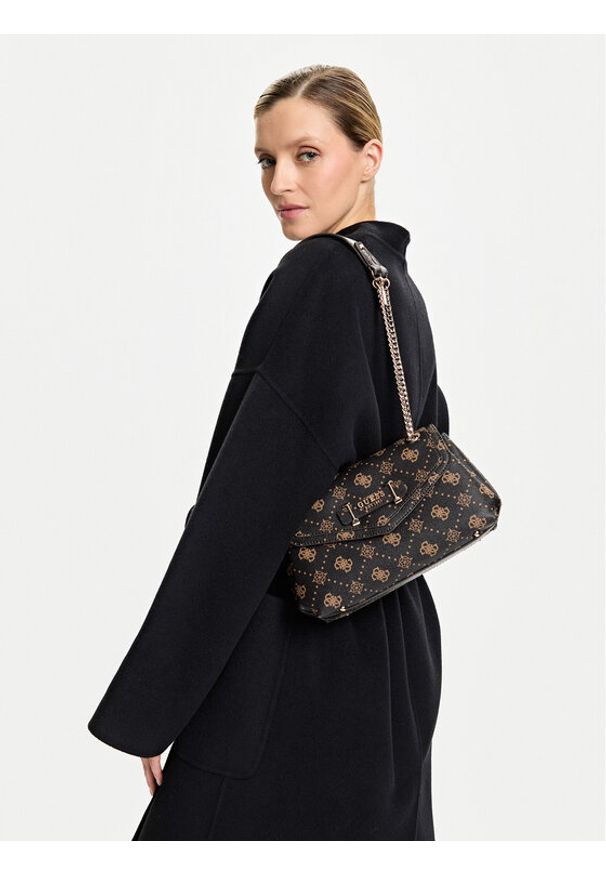 Guess Torebka Silia HWGP98 90210 Brązowy. Kolor: brązowy. Materiał: skórzane