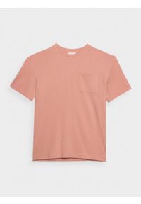 outhorn - T-shirt gładki męski - pomarańczowy. Okazja: na co dzień. Kolor: pomarańczowy. Materiał: dzianina, bawełna. Wzór: gładki. Styl: casual