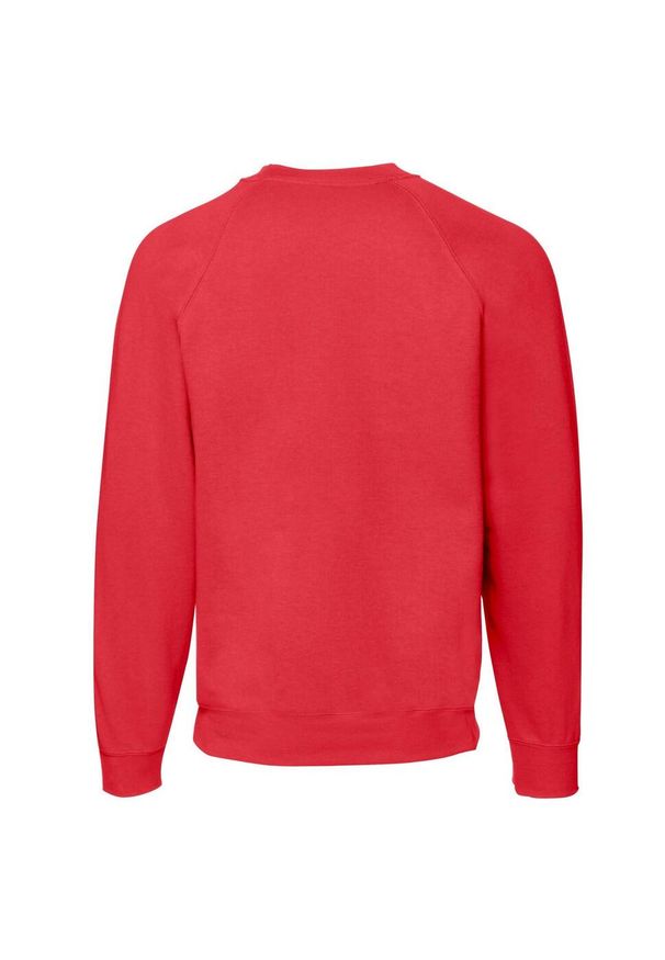 FRUIT OF THE LOOM - Męska Klasyczna Bluza Raglanowa. Kolor: czerwony. Długość rękawa: raglanowy rękaw