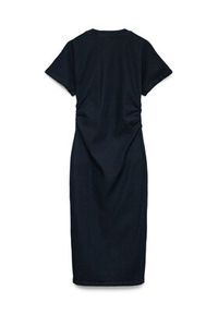 Vero Moda Sukienka jeansowa Sanni 10345708 Granatowy Slim Fit. Kolor: niebieski. Materiał: bawełna #6