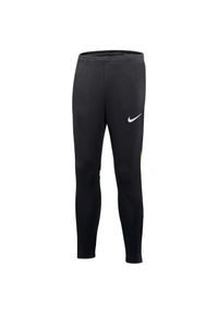 Spodnie sportowe chłopięce Nike Youth Academy Pro Pant. Kolor: wielokolorowy, żółty, zielony. Materiał: poliester