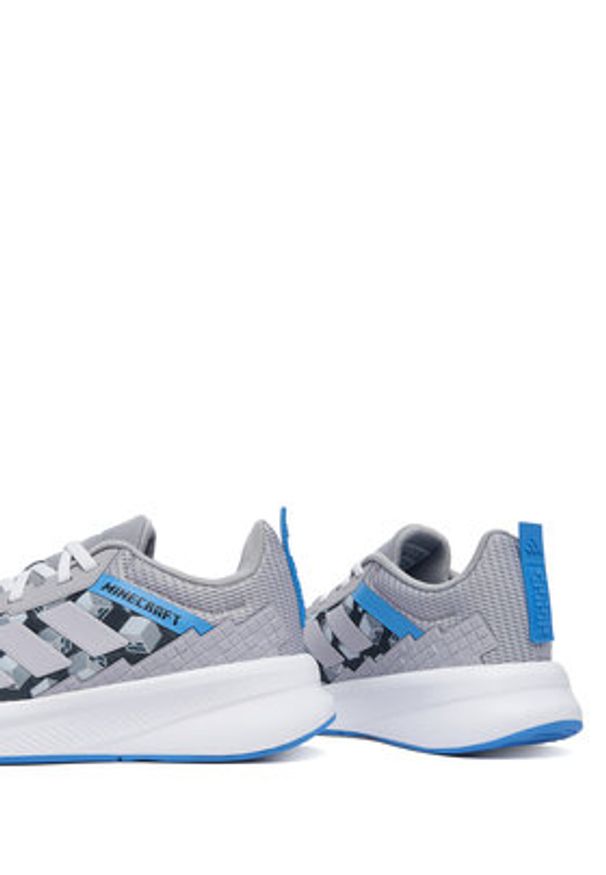 Adidas - adidas Sneakersy Minecraft Fortarun 4.0 JR1933 Szary. Kolor: szary. Materiał: materiał