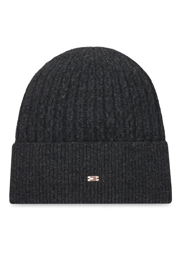 TOMMY HILFIGER - Tommy Hilfiger Czapka Th Cable Enamel Flag AW0AW17776 Czarny. Kolor: czarny. Materiał: poliamid, materiał