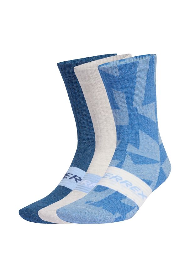 Adidas - Skarpety Terrex Multi 3 Pack. Kolor: niebieski, wielokolorowy, biały. Materiał: bawełna, materiał. Sport: turystyka piesza