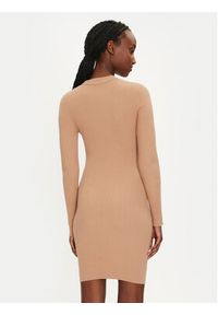 Replay - REPLAY Sukienka dzianinowa DK3319.000.G23370 Beżowy Slim Fit. Kolor: beżowy. Materiał: wiskoza