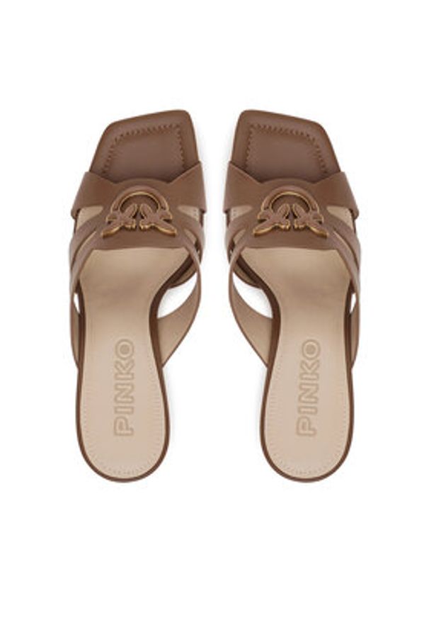 Pinko - PINKO Klapki Lisa 04 SD0311 P003 Brązowy. Kolor: brązowy. Materiał: skóra