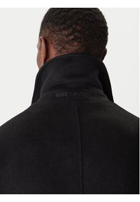 Karl Lagerfeld - KARL LAGERFELD Płaszcz wełniany 455015 554751 Czarny Regular Fit. Typ kołnierza: dekolt w karo. Kolor: czarny. Materiał: syntetyk #5