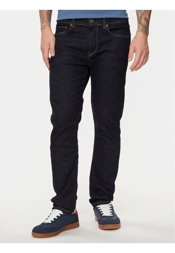 Pepe Jeans Jeansy PM207388 Granatowy Slim Fit. Kolor: niebieski