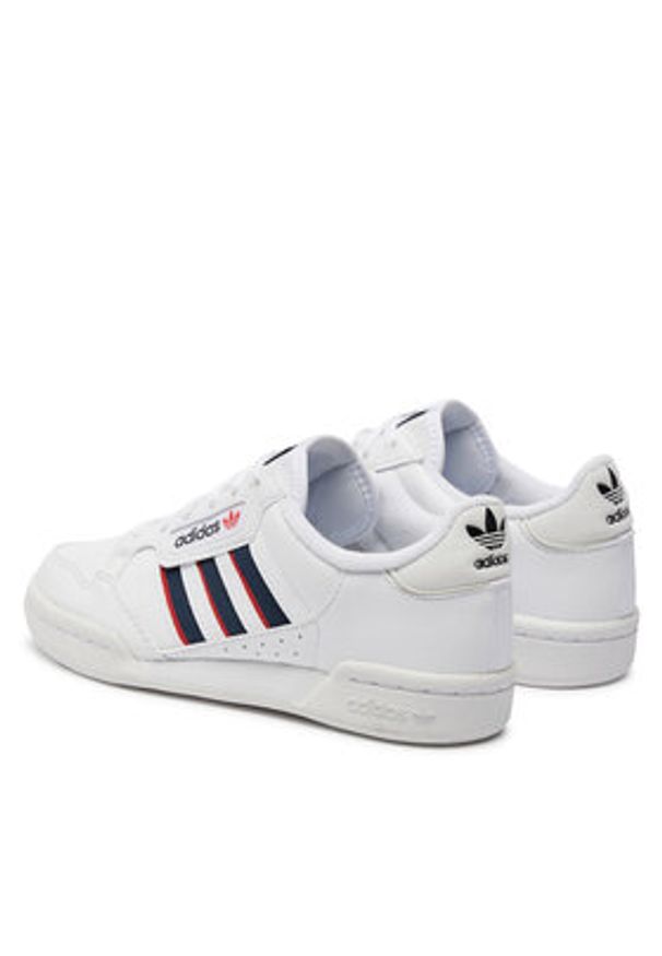 Adidas - adidas Sneakersy Continental 80 Stripes J FX6088 Biały. Kolor: biały. Materiał: skóra