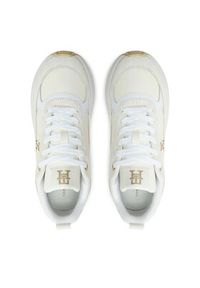TOMMY HILFIGER - Tommy Hilfiger Sneakersy Th Chunky Feminine Runner FW0FW08616 Écru. Materiał: zamsz, skóra #3