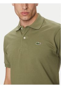 Lacoste Polo L1212 Khaki Regular Fit. Typ kołnierza: polo. Kolor: brązowy. Materiał: bawełna #5
