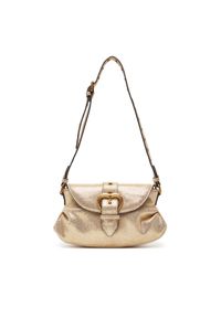 Pinko - PINKO Torebka Jolene Shoulder Mini PE 25 PLTT 102802 A27K Złoty. Kolor: złoty. Materiał: skórzane, zamszowe