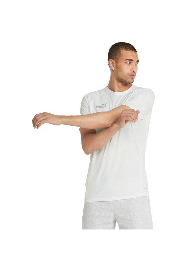 Podkoszulek męskie Puma Teamfinal Casuals Tee. Kolor: biały. Materiał: poliester, wiskoza