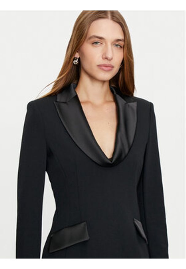 Imperial Sukienka koktajlowa AFAWIAW Czarny Slim Fit. Kolor: czarny. Materiał: syntetyk. Styl: wizytowy