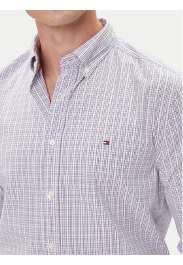 TOMMY HILFIGER - Tommy Hilfiger Koszula MW0MW39459 Różowy Regular Fit. Kolor: różowy. Materiał: bawełna