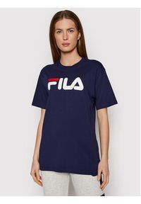 Fila T-Shirt Unisex Bellano FAU0067 Granatowy Regular Fit. Kolor: niebieski. Materiał: bawełna #7
