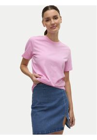 Vero Moda T-Shirt Paulina 10316991 Różowy Regular Fit. Kolor: różowy. Materiał: bawełna