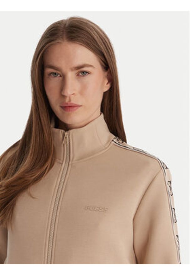 Guess Bluza V2YQ16 KB3P2 Beżowy Regular Fit. Kolor: beżowy. Materiał: bawełna
