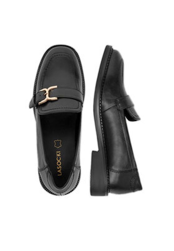 Lasocki Loafersy WI16-OFELLA-02 Czarny. Kolor: czarny. Materiał: skóra