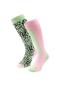 POEDERBAAS - Skarpety narciarskie - Damskie - 2 pary - Awokado. Kolor: zielony. Materiał: poliamid, wełna, akryl, elastan. Sport: narciarstwo #1